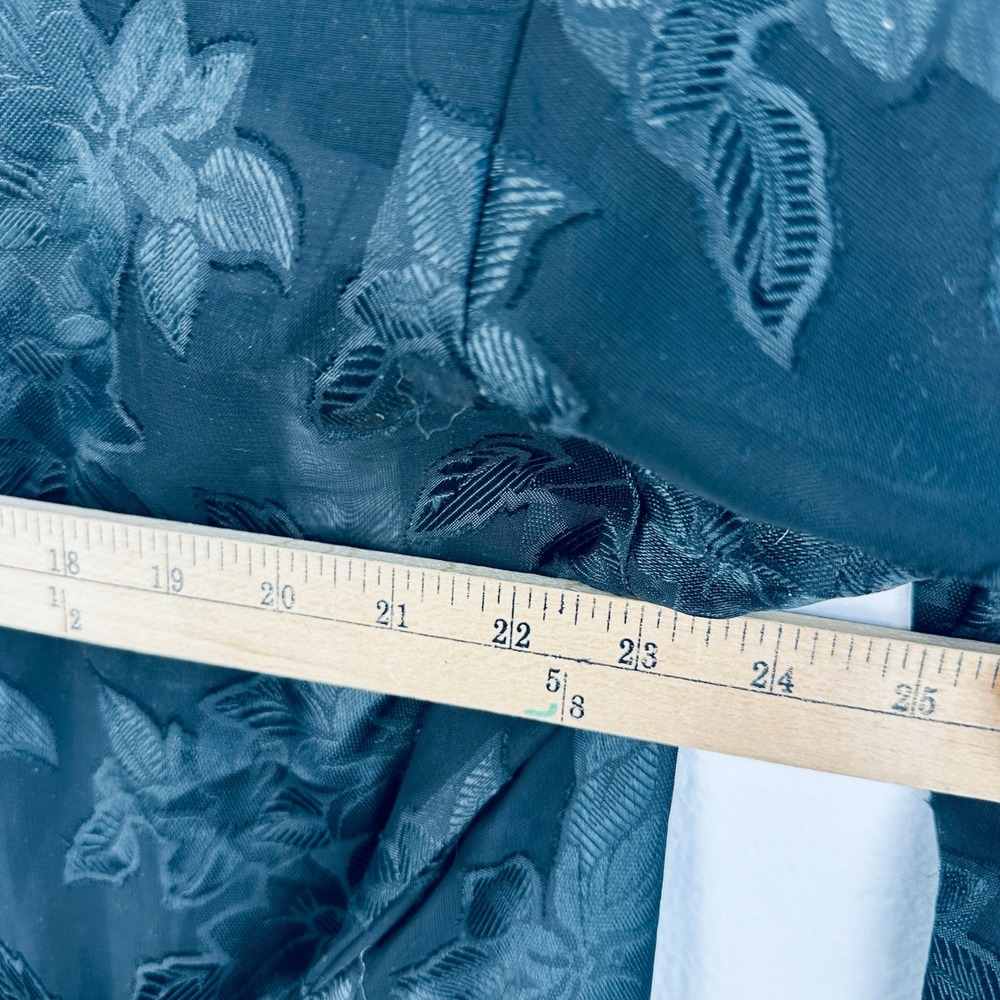 Victoria's Secret Vintage Gold‎ Label Black Sheer Floral Burnout Robe Large - Picture 8 of 10